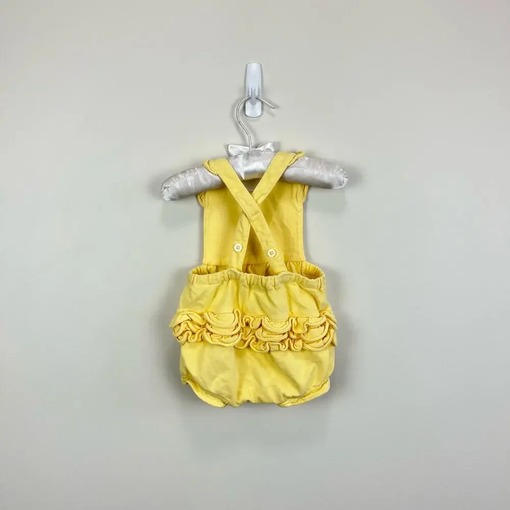 Ralph Lauren Yellow Ruffle Romper 6 Months